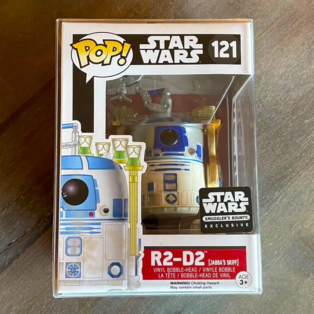 Funko Pop Star Wars Smugglers Bounty Exc R2 D2 Jabbas Bar Skiff NIB! w protector